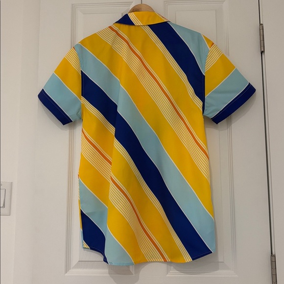 PABST TWO Piece set Hawaiian shirt and board shirts yellow blue size medium - Picture 5 of 11